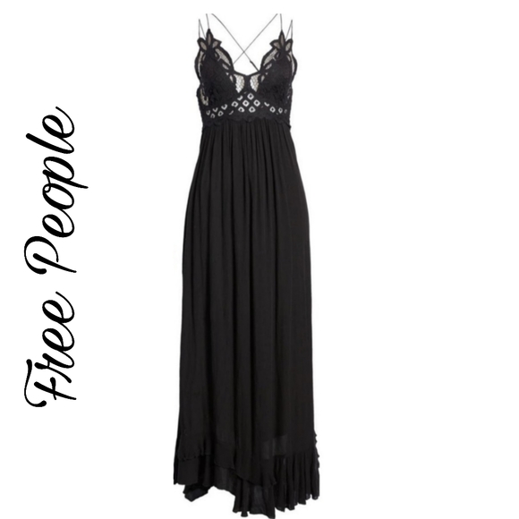 Free People Adella Maxi Slip Lace Dress size Large - Picture 7 of 7